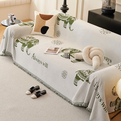 Cartoon Creatief Olifant Sofa Handdoek Chenille Anti-Kras Sofa Hoes Doek Stofdicht Sofa Hoes Universele Hoes 180*130cm