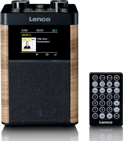 Lenco Draagbare DAB FM Radio - Bluetooth - 10W Speaker - 14 uur accu speeltijd - Lenco Expertise lijn - PDR-060WD - Zwart