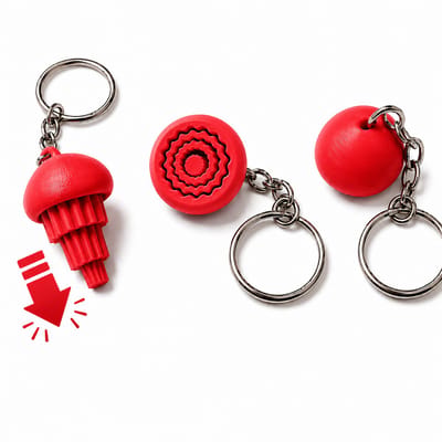 Jellyfish Fidget Toy Sleutelhanger – Anti Stress Speeltje voor Kinderen en Volwassenen – Sensorisch Friemelspeeltje – Pocket Toy – Compact Formaat – Rood