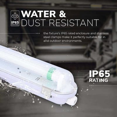 LED TL Armatuur 120 cm - T8 (G13) - 18 Watt 1980 lumen (160lm/W) - 6000K daglicht wit (860) - Koppelbaar - Flikkervrij - IP65 waterdicht- LED TL Lamp