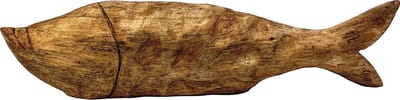 by Mooss - Beeld - Vis - Mangohout - Ornament - Decoratie - Decoratief - Trendy - Hout - Uniek