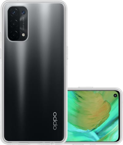 Hoesje - Geschikt voor OPPO A54 5G - Sterk & Shockproof - Hoes Cover - Siliconen Case - Transparant