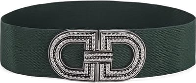 Elastische Riem - Double-D Groen | Polyester / Elastaan | Maat 36 t/m 42 | Fashion Favorite