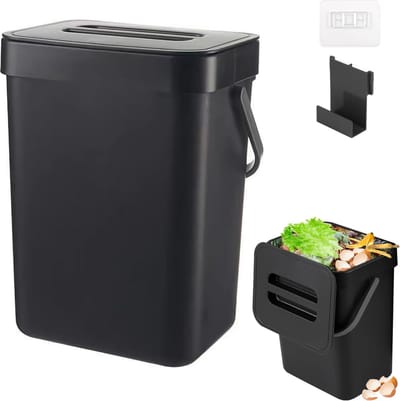 Veelzijdige en Ruimtebesparende Afvalemmer voor Keuken en Badkamer met Geurdichte Deksel