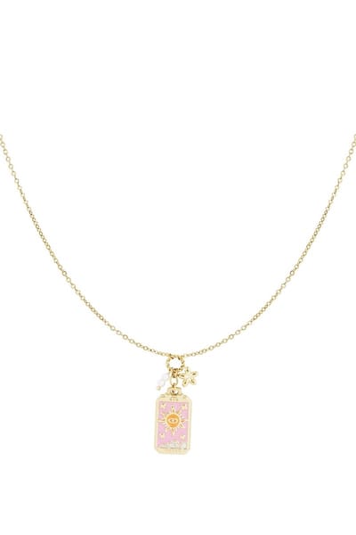 aurora ketting- goudkleur- roze