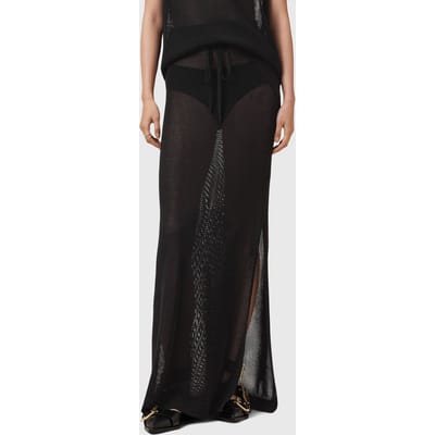 AllSaints Yuri Skirt Black Taglia: L | Maxi gonne Outlet | Donna | Nero