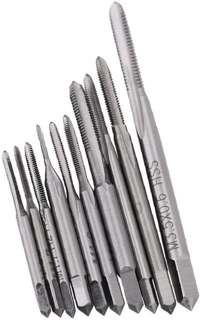 Dailygoods- Tapset 2 mm - 10 Stuks - Snelstaal - Hittebestendig - Slijtvast - M1 tot M3.5 - Duurzaam met lange levensduur - Handtappen