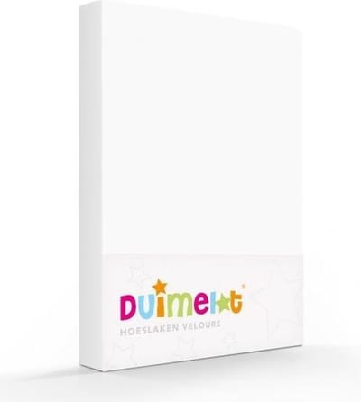 Romanette 100% Luxe Velours Kinder Hoeslaken - 60x120 + 70x140/150 - Wit