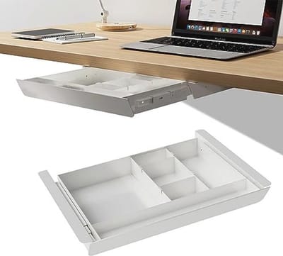Ergonomische schuiflade voor onder bureau met opberglade en potloodlade