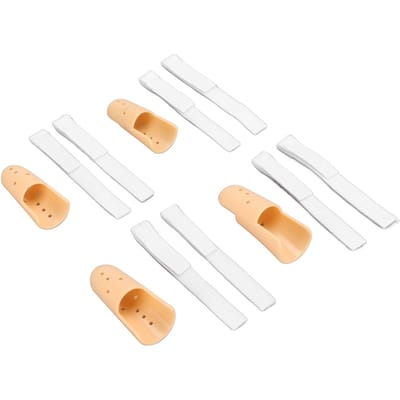 Vingersteunbrace 4 Verschillende Maten Rechtzetten Ademend Vingersteun Spalk Stabilisator voor beige