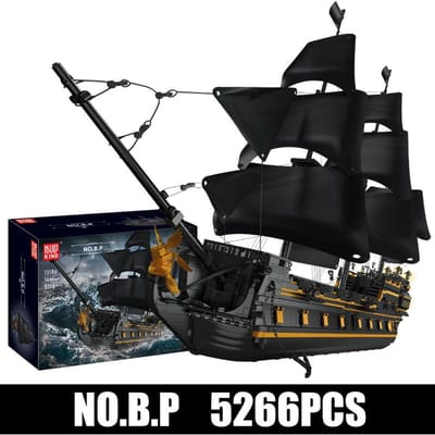 Schimmel Koning 13186 Zwarte Parel Schip Piraat Piratenschip 5266 Stuks Bouwstenen Ideeën Zeilboot Bakstenen Kinderen Verjaardagscadeautjes