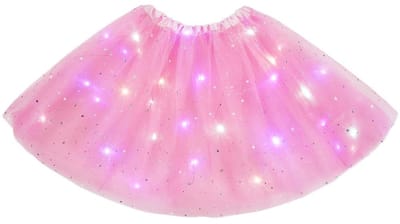 JHUBERS - Tutu Rok - LED Lichtjes - Elastische Tailleband - Geschikt voor Dames en Tieners - Feestoutfit - 40 cm
