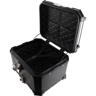 Universele Zwarte 45L Motorfiets Avontuur Aluminium Topkoffer Achterkoffer Bagage black