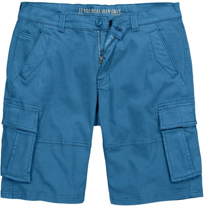 JP 1880 - Heren - Cargobermuda Buik-Fit cargozakken - Petrolblauw - Maat 70