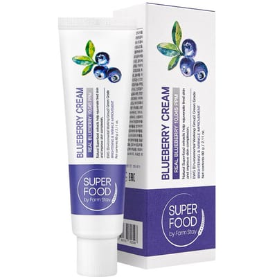 Farm Stay Super Food Bluebbery Cream 60g +WILLEKEURIG GESCHENK white