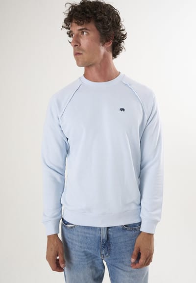 Felix Hardy Sweater Met Ronde Hals - Trui Katoen Heren Babyblauw - M