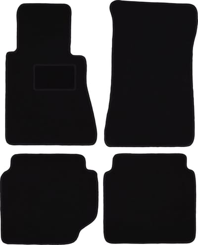 Zwarte veloursmatten voor: Mercedes W116S sedan (1972-1980)