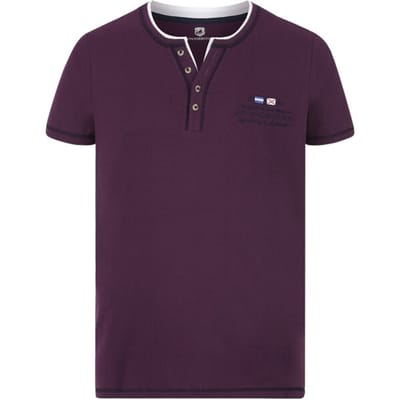 Jan Vanderstorm herren T-Shirt - 56/58 - donkerrood - Plus Size