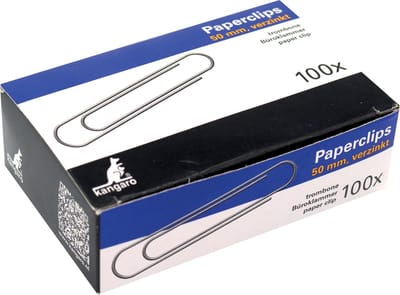 Kangaro papierklemmen 50 mm rond verzinkt, doos 100 stuks 10 stuks