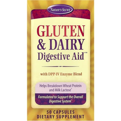 Nature's Secret, Aide digestive sans gluten et sans produits laitiers™, 50 capsules