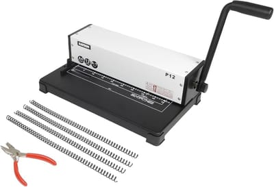 Spiraal Bindmachine voor A4 Papier - 12 Vellen Perforatie Capaciteit