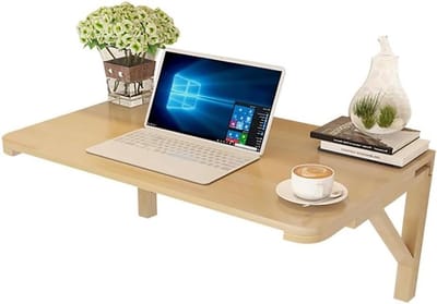 Wandmontage Tafel - Klapbureau Hout - Ruimte Besparen - Opvouwbaar Ontwerp - 120 x 40 cm - Natuurlijk Hout