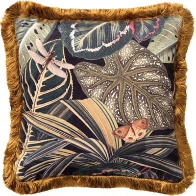 GENEVIEVE | sierkussen 45x45 cm | Raven | zwart | Hoii | met duurzame kussenvulling