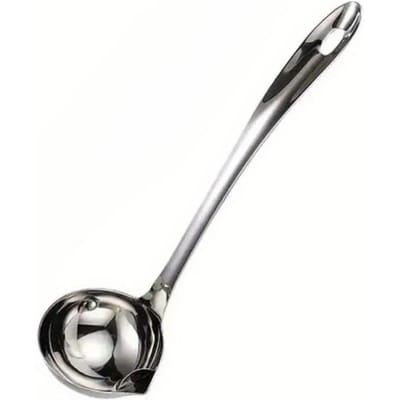 Cuillère passoire en acier inoxydable, passoire à soupe, sauce, huile, soupe, séparateur de graisse, yaourt, huile, écumoire, cuillère, accessoires de cuisine gray