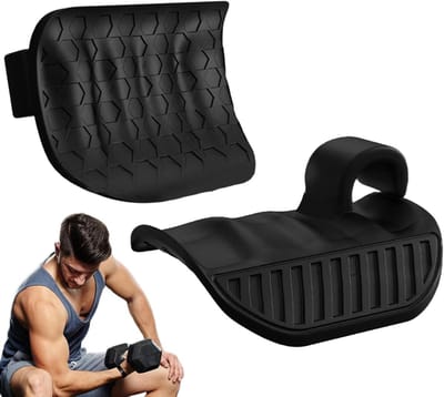 Gym Handgrepen - Fitness Grips - Gewichtheffen - Anti-slip Siliconen - 9.5 x 6.3 cm - Zwart