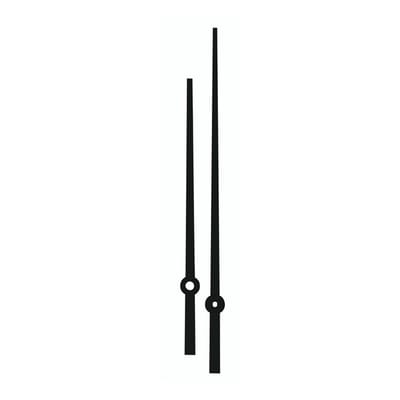 Euronorm wijzer zwart aluminium 380/260mm met contragewicht