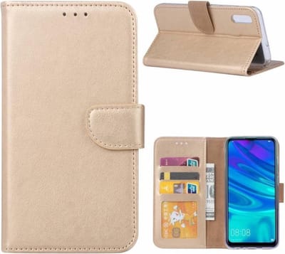 LuxeBass Hoesje geschikt voor Sony Xperia 5 II - Bookcase Goud - portemonnee hoesje - telefoonhoes - gsm hoes - telefoonhoesjes