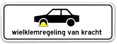 Wielklem bord - Weerbestendig Aluminium - 40x15 cm - Bevestiging: Zonder bevestiging (alleen het bord)