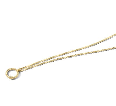 Collier Rondje Diamant 1,0 Mm 41 - 43 - 45 Cm 0.01ct G Si