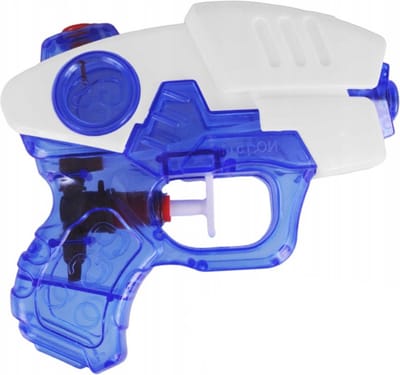 Waterpistooltje/waterpistool - 4x - blauw/wit - 12 cm - speelgoed