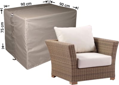 Raffles Covers Tuinstoelhoes - 90 x 90 H: 75 cm - RLC90straight - Waterdicht - Ademend - UV-bestendig - Elastisch rijgkoord - Beschermhoes tuinmeubelen