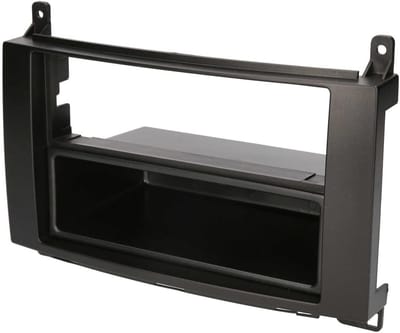 Inbouwradio Frame Dubbel DIN met 1-DIN Opbergvak voor Mercedes A-Klasse B-Klasse Vito Sprinter