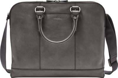 FOSSIL Business tas met laptopvak Dillon Pilot Bag Lead Gray Grijs