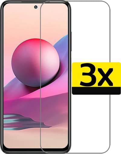 Screenprotector - Geschikt voor Xiaomi Redmi Note 10 4G - 3 Stuks - Extra Sterk - Beschermglas - Gehard Glas - Tempered Glass - Screen Protector