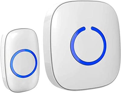 Draadloze Deurbel - Zonder Snoer Bel - Huis Beveiligen - 300 Meter Bereik - 1 Knop 1 Ontvanger - Wit