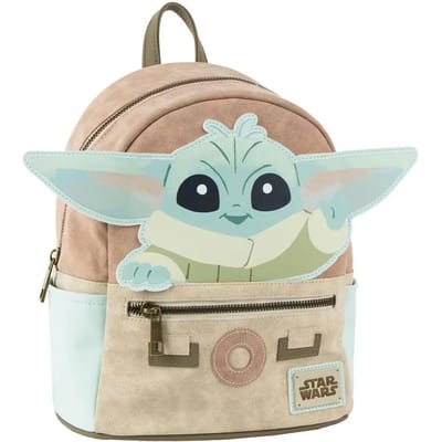 Cerda Group The Mandalorian Casual Fashion Leatherette Grogu 22x24x11.5 Cm Rugzak Beige
