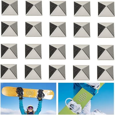 Set van 20 Antislip Snowboard Pads, Grip Studs voor Skiën, Winter Sportaccessoires met Piramide Tips