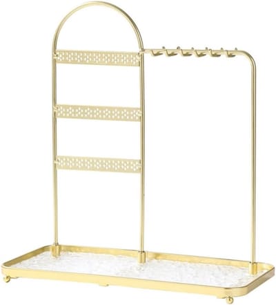 Sieraden Organiser - Juwelenhouder Display - Sieraden Opbergen - 3-in-1 Organisatie - 30x13.5x33 cm - Goud