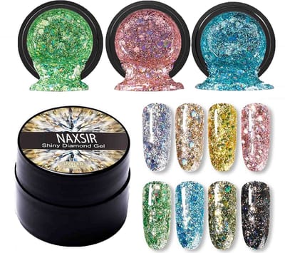 8 kleuren gel nagellak set, 5ml nagelgel, glitter UV-uitharding, DIY Nail Art Set voor Valentijnsdag, Bruiloft, Dating, Kerstmis, Weekendfeestjes