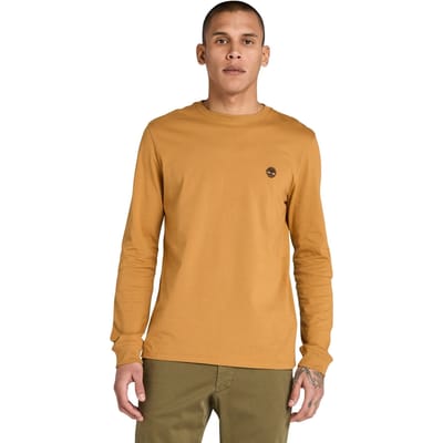 Timberland Long Sleeve Tee Wheat Boot Taglia: XXL | Maglie a manica lunga Outlet | Uomo | Marrone