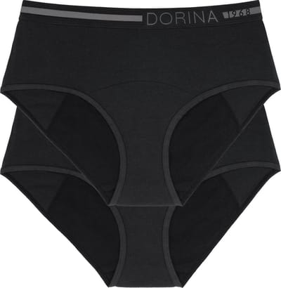 2-pack Menstruatie Midi Slip - Menstruatieondergoed - Incontinentie ondergoed - Zwart / L