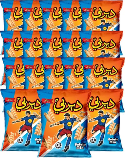 Derby chips paprika - uitdeelzakjes met vormpjes - 18 x 20 gram