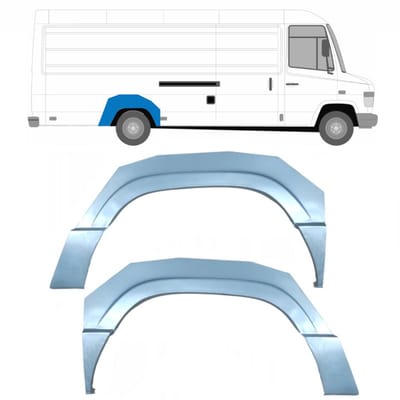 Reparatiepaneel achterspatbord voor Mercedes Vario 1996- / Links + Rechts / Set