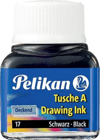 Pelikan Oost-Indische inkt zwart, flesje van 10 ml