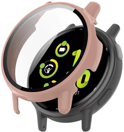 Stravo Screen protector case voor Garmin Vivoactive 5 - Full Cover Hard Case / Beschermend Hoesje - Roze - Garmin Smartwatch screenprotectors