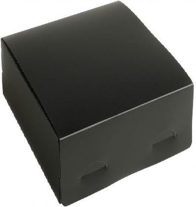 Geschenkdoos kunststof, frosted kunststof, formaat 22x20x10cm Black (10 stuks)